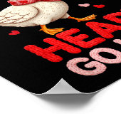 You Make My Heart Go Honk Goose Faux Yarn Loving G Poster (Ecke)