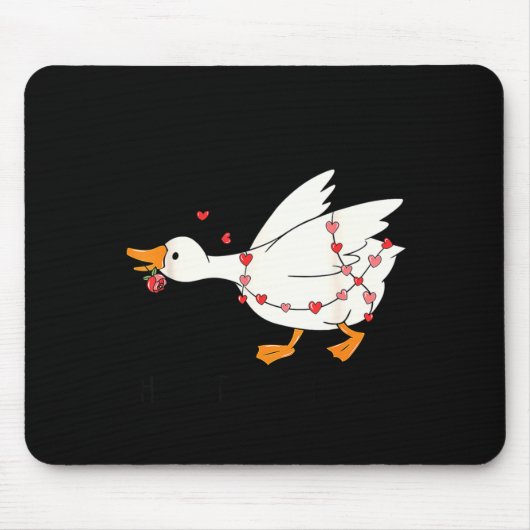 You Make My Heart Go Honk Goose Valentine Mousepad (Vorne)