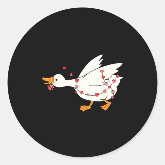 You Make My Heart Go Honk Goose Valentine Runder Aufkleber (Vorderseite)