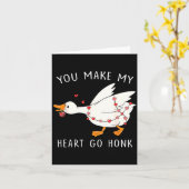 You Make My Heart Go Honk Goose Valentine's Day  Karte (Gelbe Blume)