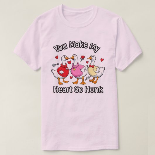 You make my heart go honk T-shirts (Design vorne)