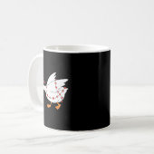 You Make My Heart Go Honk Valentine Cute Goose Coq Kaffeetasse (Vorderseite Links)