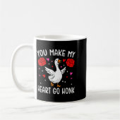 You Make My Heart Go Honk Valentine Goose Kaffeetasse (Links)