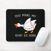 You Make My Heart Go Honk Valentine Goose Mousepad (Mit Mouse)