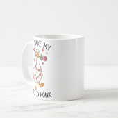 You Make My Heart Go Honk Valentine Goose Preppy Kaffeetasse (Vorderseite Links)