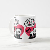 You Make My Heart Leap Animal Valentines Kaffeetasse (Vorderseite Links)