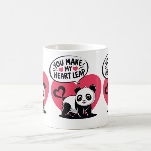 You Make My Heart Leap Animal Valentines Kaffeetasse (Mittel)