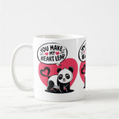 You Make My Heart Leap Animal Valentines Kaffeetasse (Links)