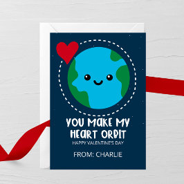 You Make My Heart Orbit Valentine's Day Card Mitteilungskarte