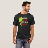 You Make My Heart Saur Dinosaur Lover Valentines D T-Shirt (Vorne ganz)