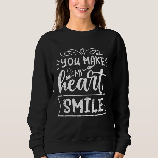 You Make My Heart Smile Couple Matching Love Boys  Sweatshirt (Vorderseite)