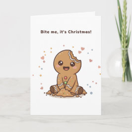 You Make My Holidays Puchi Gingerbread Card Karte