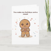 You Make My Holidays Puchi Gingerbread Card Karte (Vorderseite)