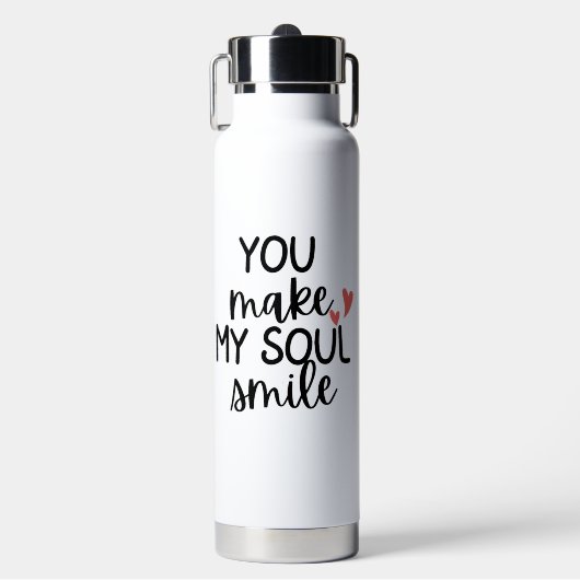 'You Make My Soul Smile' Valentine's Day Gift Trinkflasche (Vorderseite)