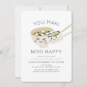 You Maki Miso Happy Miso Soup Sushi Roll Birthday Einladung (Vorderseite)