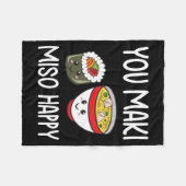 You Maki Miso Happy Sushi Lover Gifts Valentine Fleecedecke (Vorderseite (Horizontal))