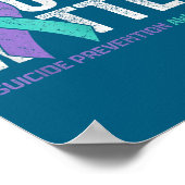 You Matte Suicide Prevention Awareness Ribbon Teal Poster (Ecke)