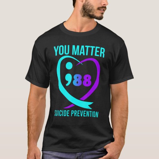 You Matter 988 Suicide Prevention Awareness T-Shirt (Vorderseite)