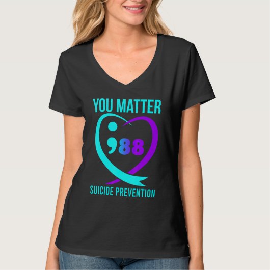You Matter 988 Suicide Prevention Awareness T-Shirt (Vorderseite)
