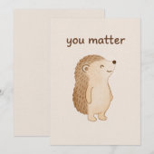 You Matter Hedgehog Card Einladung (Vorne/Hinten)