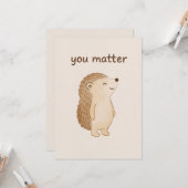 You Matter Hedgehog Encouragement Card Karte (Vorderseite/Rückseite Beispiel)