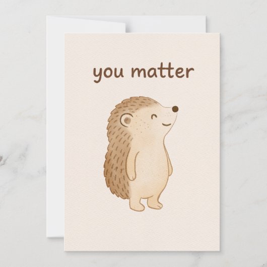 You Matter Hedgehog Magnet Card (Vorderseite)