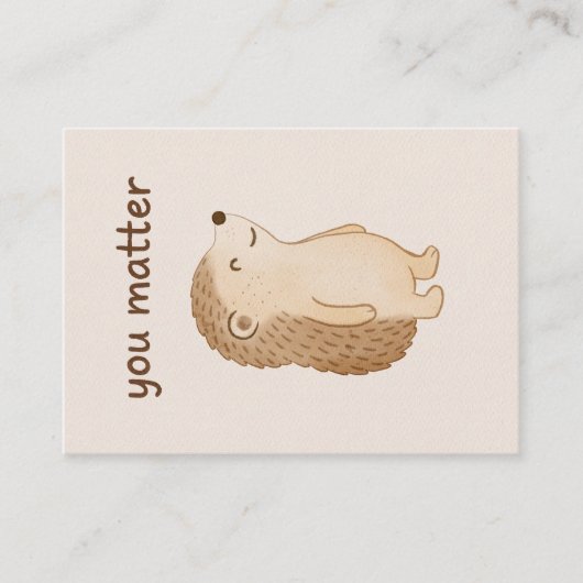 You Matter Hedgehog Mini Enclosure Card Begleitkarte (Vorderseite)