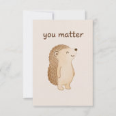 You Matter Hedgehog Thank You Card Dankeskarte (Vorderseite)