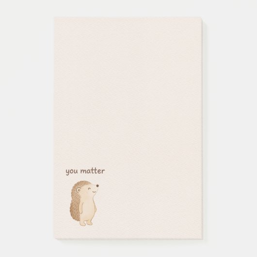 You Matter Minimal Hedgehog Post-it Notes Klebezettel (Vorderseite)