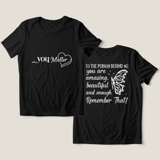 You Matter Tri-Blend Shirt (Design Vorderseite & Rückseite)