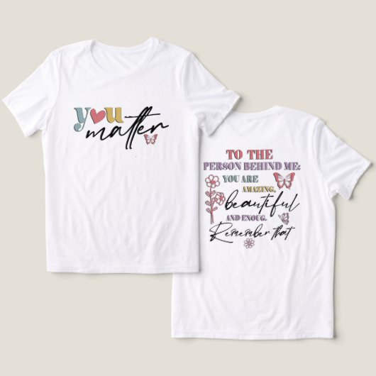 You Matter Tri-Blend Shirt (Design Vorderseite & Rückseite)