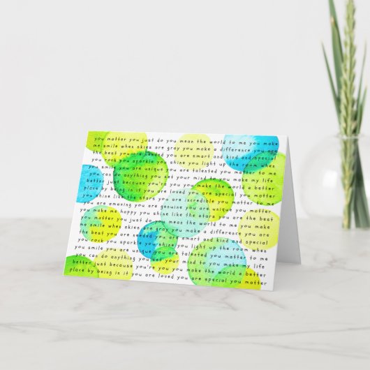 "You Matter"-Version 1 Karte (Vorderseite)