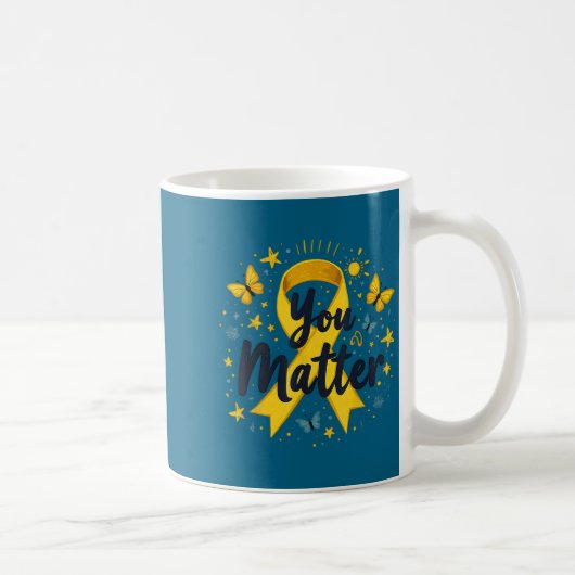 You Matther Suicide Prevention Awareness Yellow Ri Kaffeetasse (Rechts)
