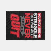 You May See Me Struggle But You'll Never See Me Qu Fleecedecke (Vorderseite (Horizontal))