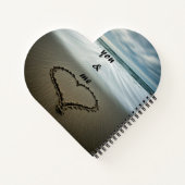 "You & Me" Beach Sand Design Notizblock (Rückseite)
