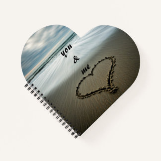 "You & Me" Beach Sand Design Notizblock
