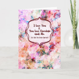 You, Me & Chocolate – Funny Anniversary  Karte