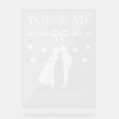 You & Me Custom Wedding Acrylschild (Vorderseite)