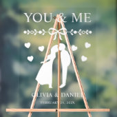 You & Me Custom Wedding Acrylschild (Neutral)