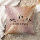You Me Forever and Always Glitter Romantic Kissen (Decke)