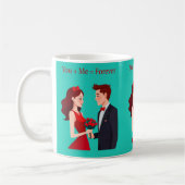 You + Me = Forever Romantic Couple Mug Kaffeetasse (Links)
