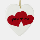 "You & Me" Herzdekoration Keramikornament (Rechts)