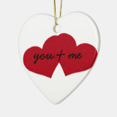 "You & Me" Herzdekoration Keramikornament (Links)