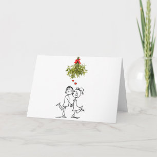 *YOU & ME* MISTLETOE & SEE WHAT HAPPENS! FEIERTAGSKARTE