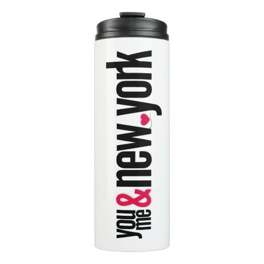 You Me & New York Thermal Tumbler Romantic Travel Thermosbecher (Vorderseite)