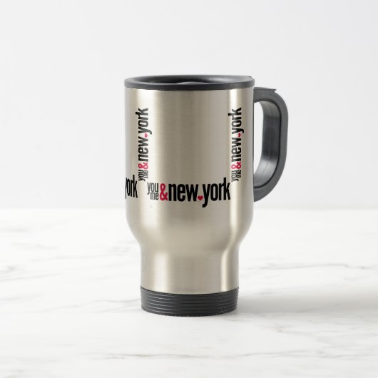 You Me&New York Travel Mug Romantic Commuter Gift Reisebecher (VorderseiteRechts)