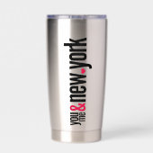 You Me & NY 12oz Small Latte Mug Gift Thermobecher (Rückseite)