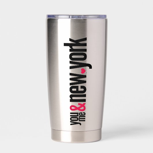 You Me & NY 12oz Small Latte Mug Gift Thermobecher (Rückseite)