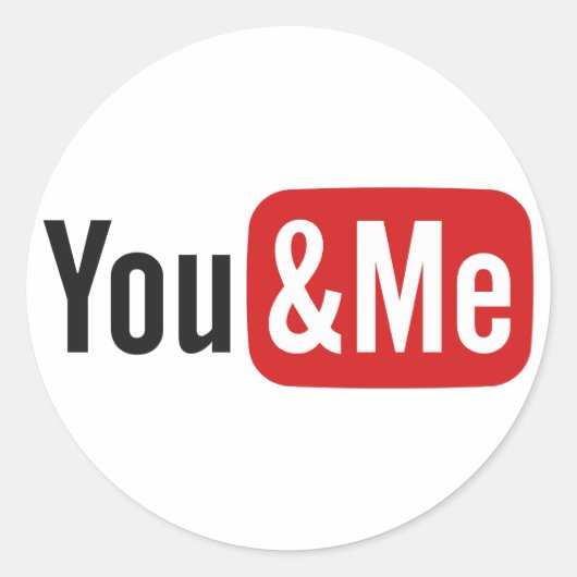 You&Me Runder Aufkleber (Vorderseite)