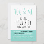 You & Me Suite Aquamarin Blue Probe Einladung (Rückseite)